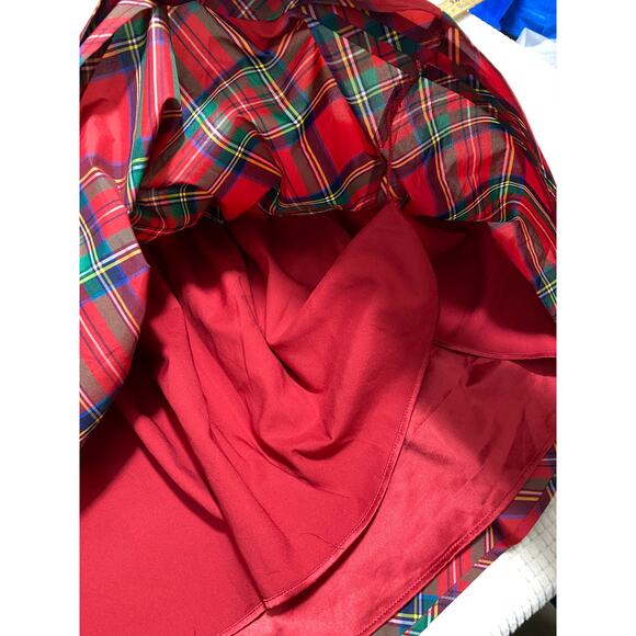 Girls Vineyard Vines Jolly Plaid Party Skirt Lighthouse Red sz Large -14- $65 - Picture 8 of 8